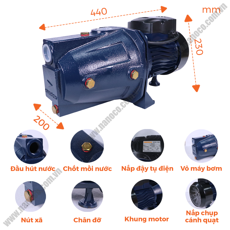 Máy bơm đầu JET Nanoco NJET750