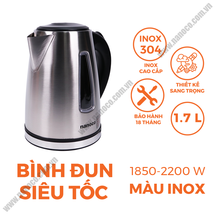  Bình đun siêu tốc Nanoco NKT1762 