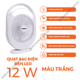  Quạt sạc điện đèn LED Nanoco NRF6310W 