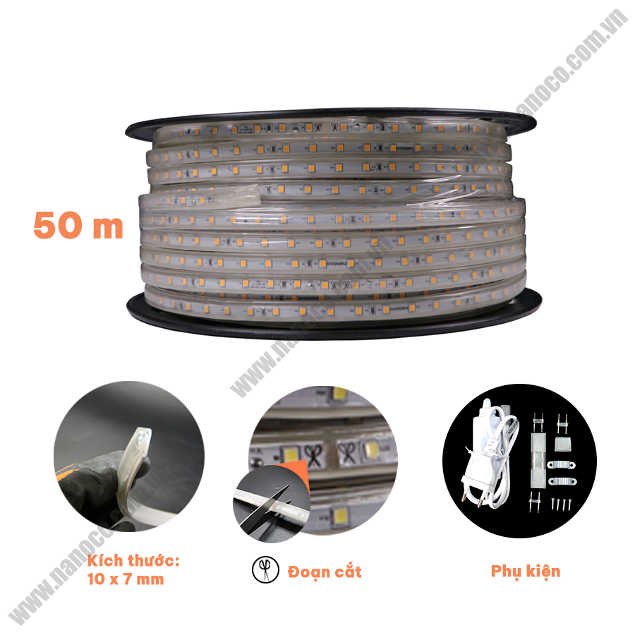 Đèn LED dây ngoài trời 72 chip LED Nanoco