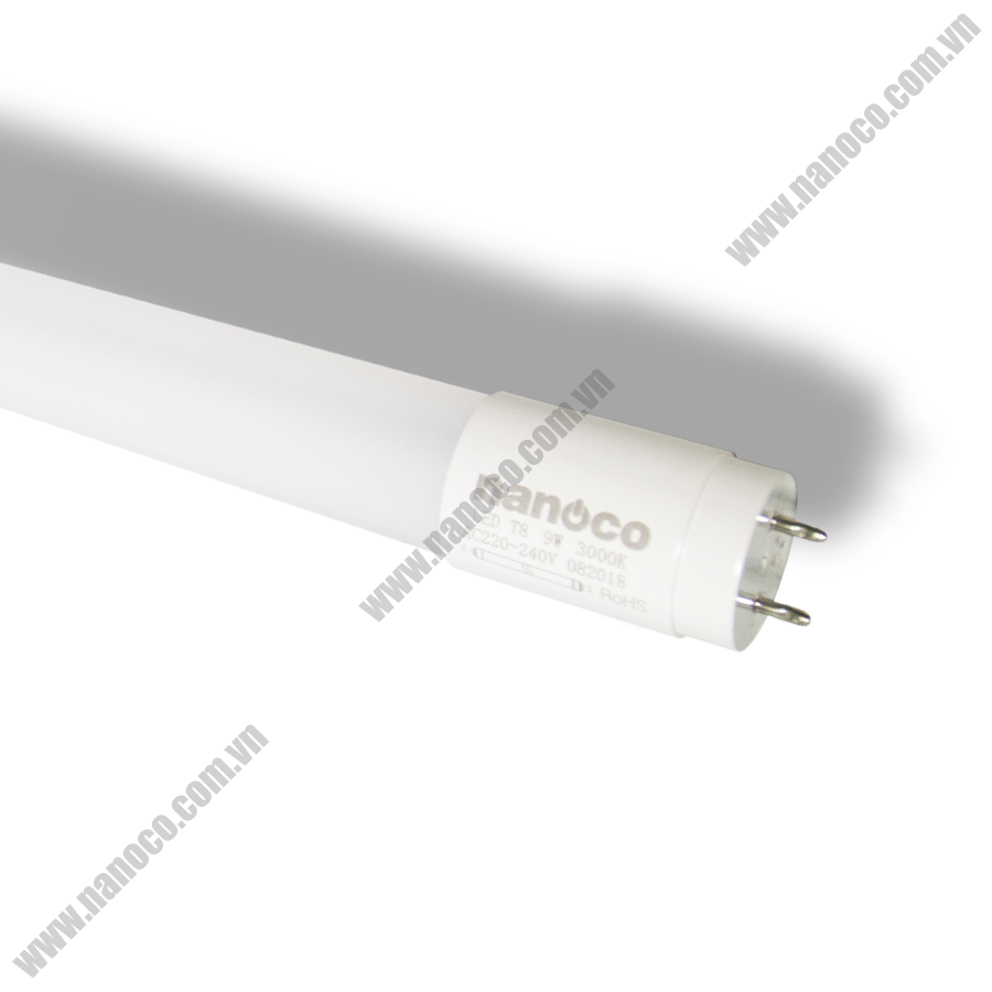 Bóng đèn LED tuýp T8 thủy tinh bọc nhựa Nanoco