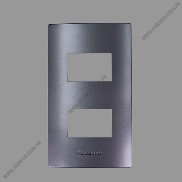 1 gang - 2 devices plate Halumie Panasonic
