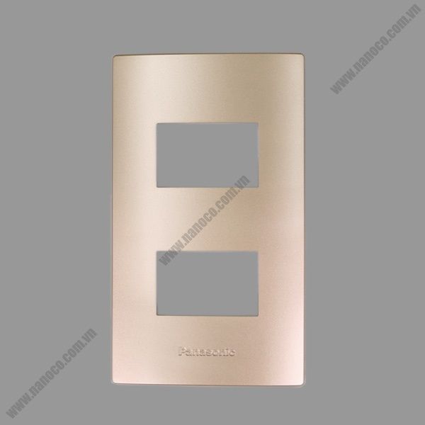 1 gang - 2 devices plate Halumie Panasonic