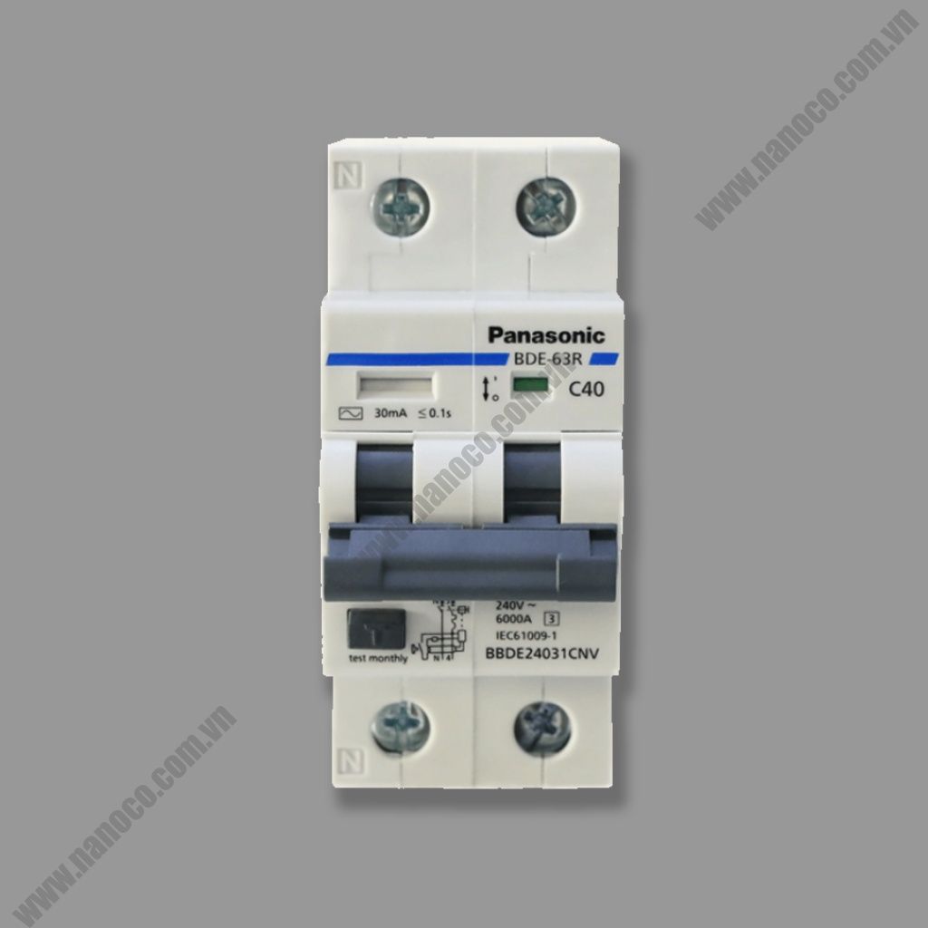  Satety/ Earth Leakage Breaker RCBO 2P1E Panasonic 