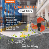  Quạt treo CN Nanoco NWF1822 (Màu đen cam) 