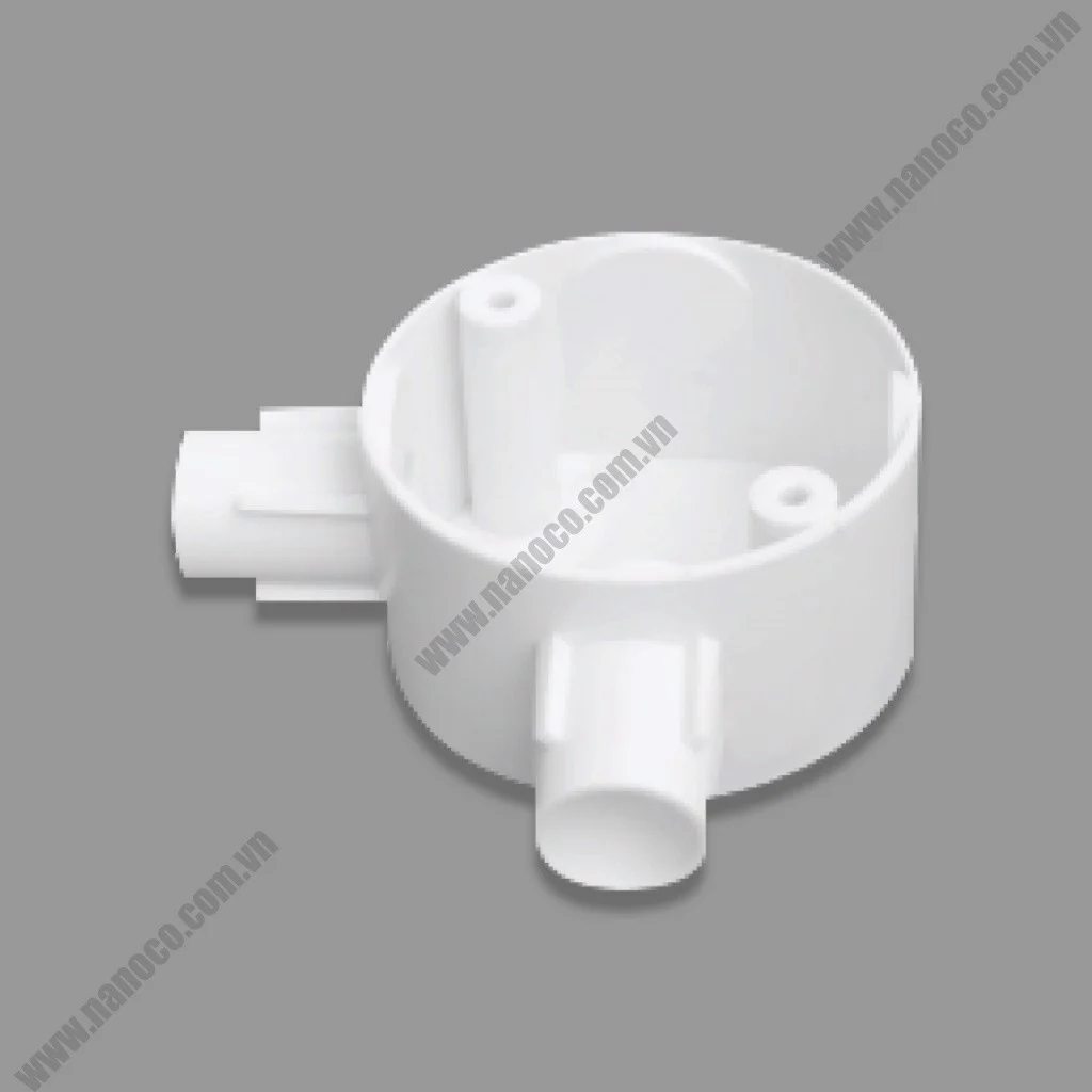Round junction box, 2 square junctions Nanoco