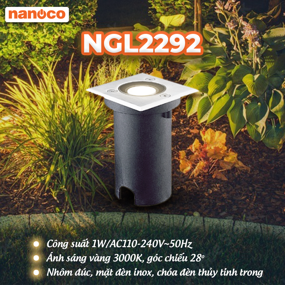 Đèn sân vườn LED Âm Đất Nanoco NGL2292