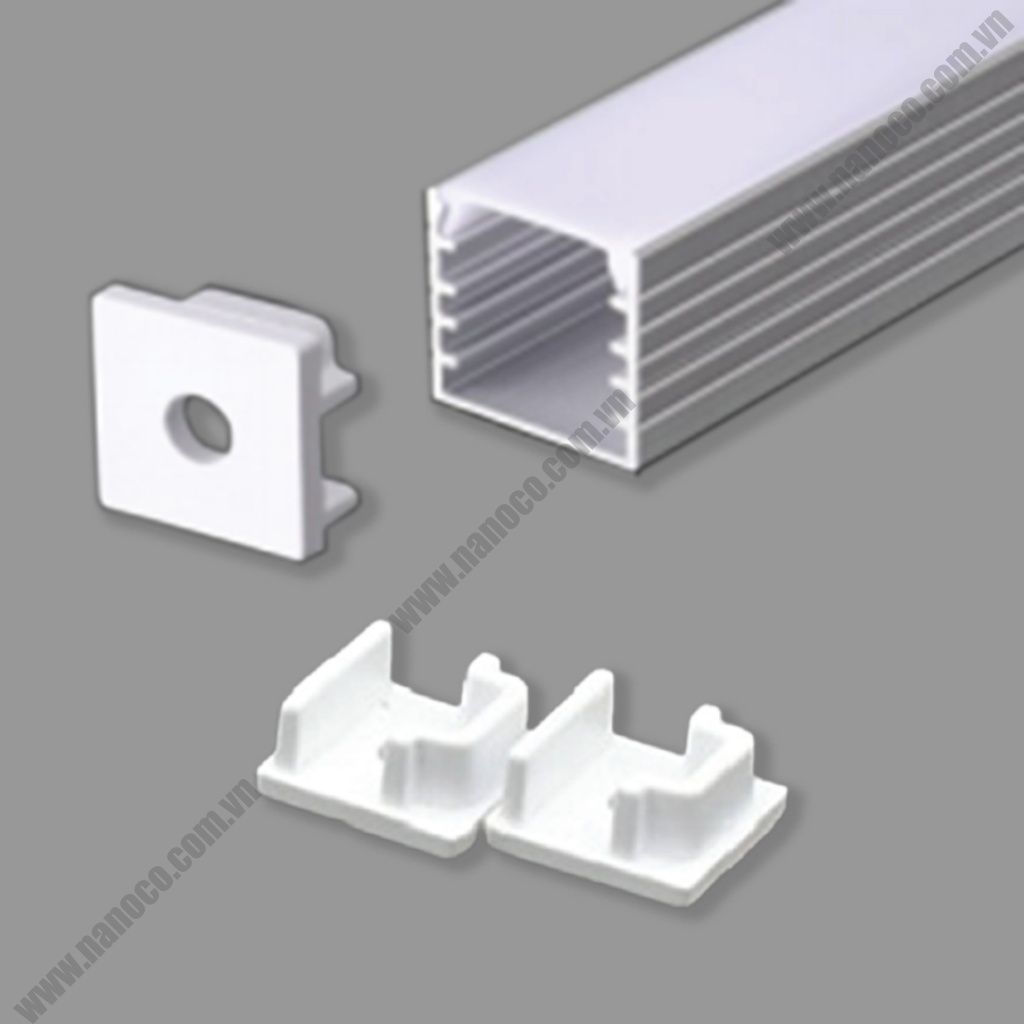 Nẹp nhôm dùng cho LED dây trong nhà Nanoco