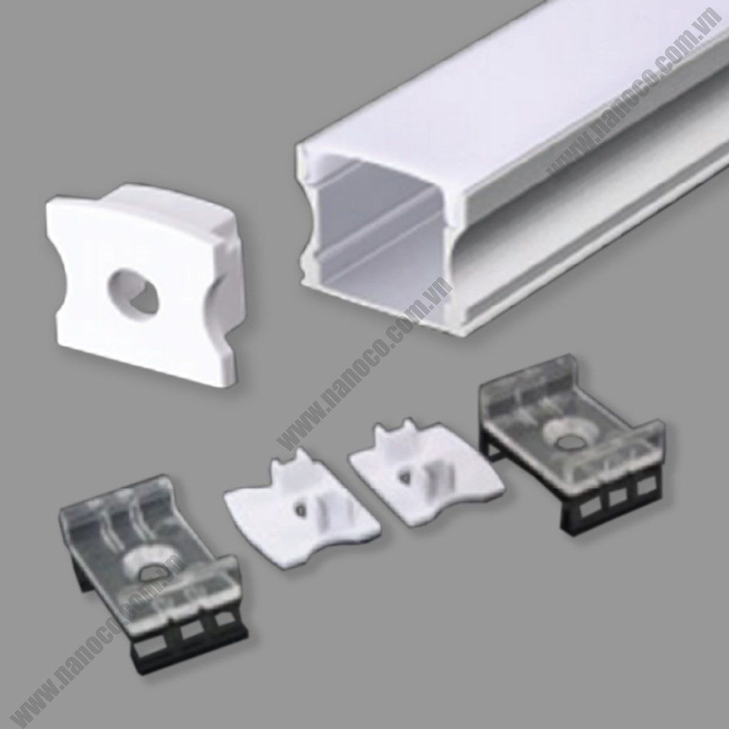 Nẹp nhôm dùng cho LED dây trong nhà Nanoco