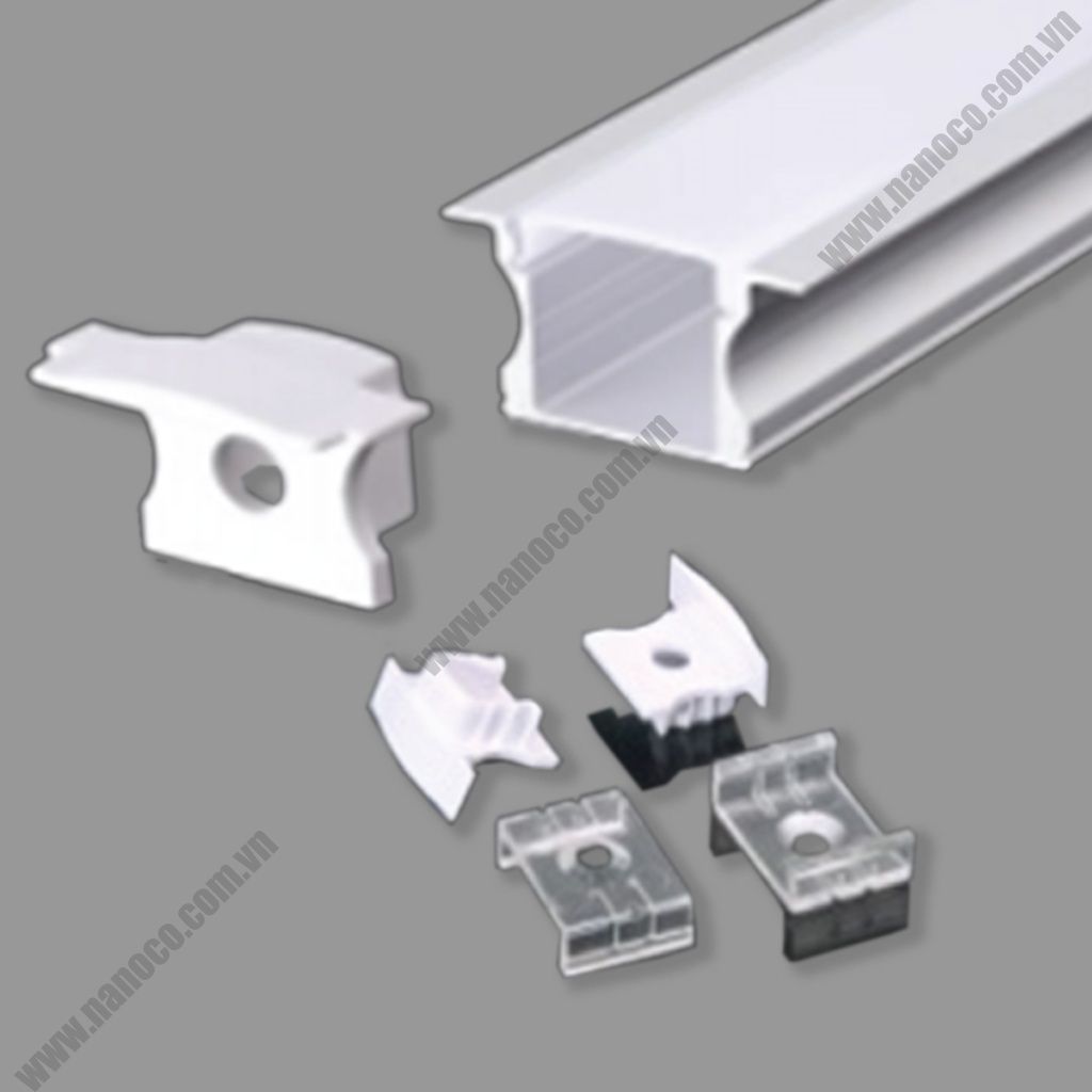 Nẹp nhôm dùng cho LED dây trong nhà Nanoco