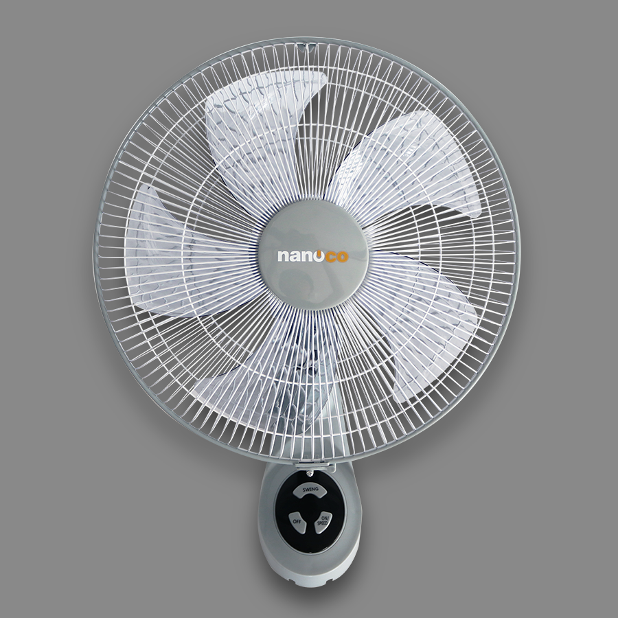 Quạt Treo Tường Nanoco NWF1605G-RC- Màu Xám