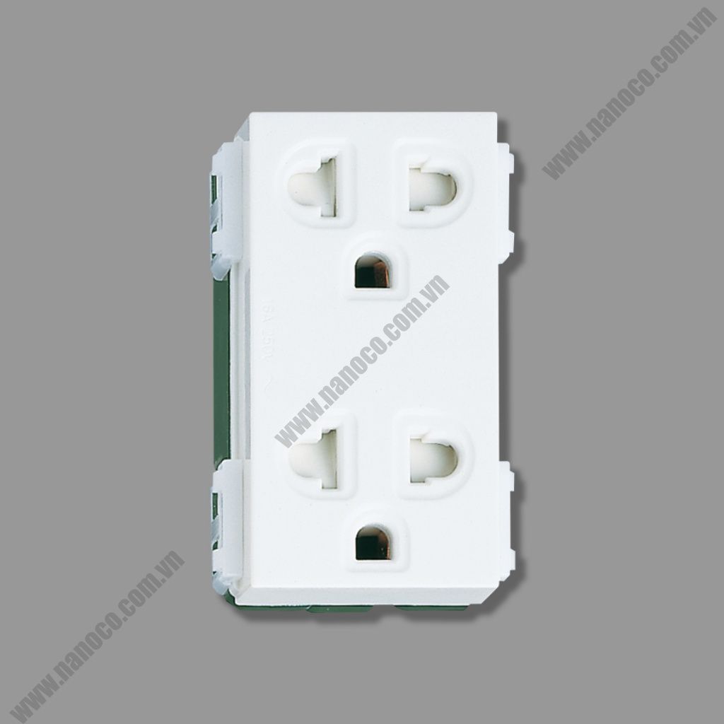 Grounding duplex universal receptacle with safety shutter Halumie Panasonic