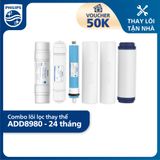 Bộ lõi lọc dành cho máy lọc nước NÓNG/LẠNH RO Philips ADD8980 - Combo 24 tháng