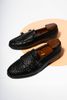 Giày Monk Strap đen đan - GTX001D