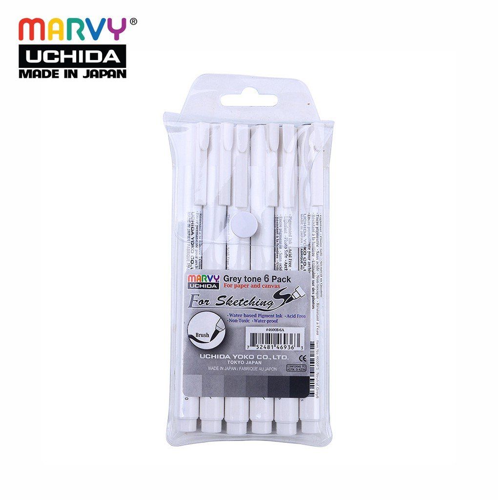 Combo 6 Bút Line Đi Nét Chuyên Nghiệp Marvy Uchida 4600