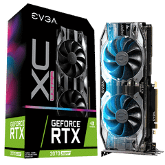 Evga Geforce RTX 2070 Super Xc Ultra, Overclocked, 2.75 Slot Extreme Cool Dual, 70C Gaming, RGB, Metal Backplate, 08G-P4-3173-Kr, 8GB Gddr6