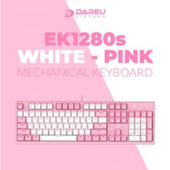 Bàn phím cơ DARE-U EK1280S Pink- White Blue switch