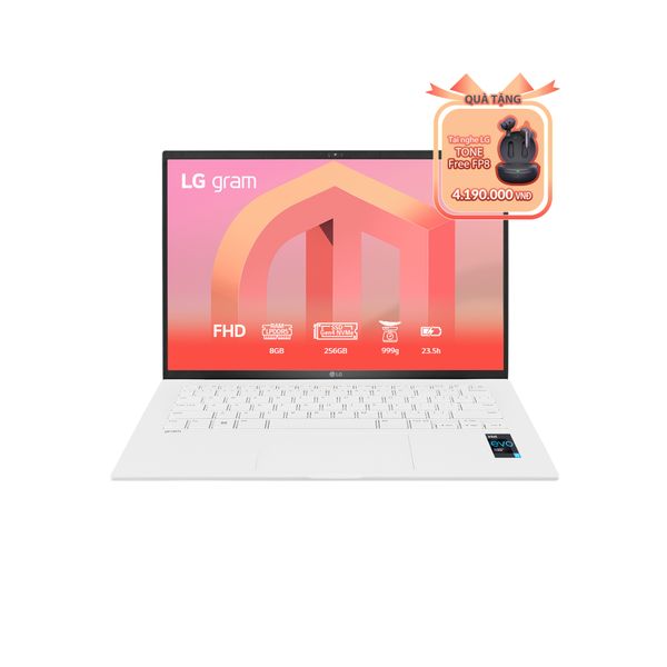 Laptop LG gram 14'', Không hệ điều hành, Intel® Core™ i3 Gen 12, 8Gb, 256GB, 14ZD90Q-G.AX31A5