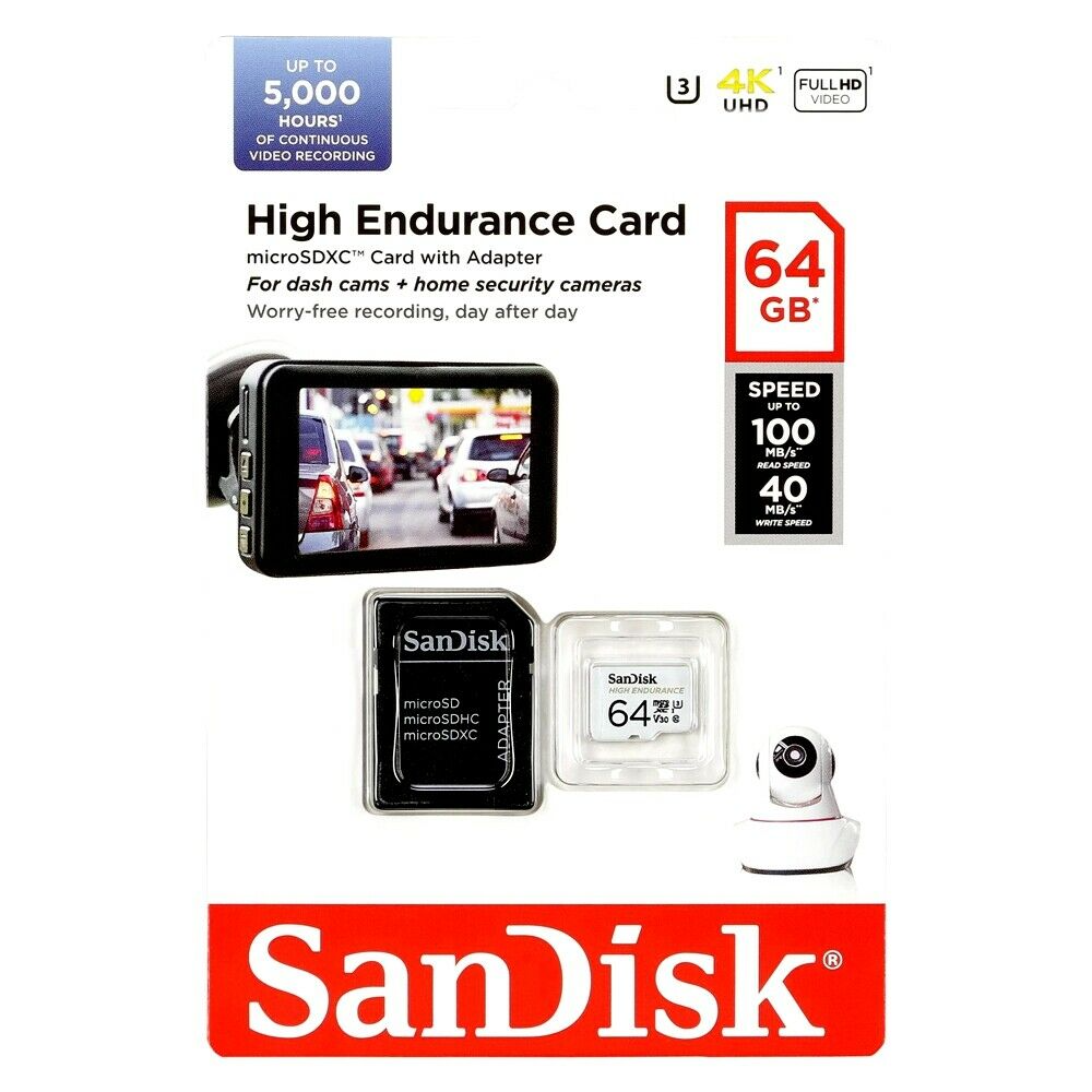 Thẻ nhớ 64GB MicroSDXC SanDisk High Endurance (Siêu bền cho camera)