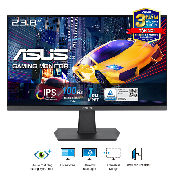 MÀN HÌNH ASUS VA24EHF (23.8 INCH/FHD/IPS/100HZ/1MS)