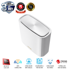 Bộ định tuyến MESH Asus ZenWiFi Router XT8 (W-2-PK), Chuẩn AX6600 ( 1 bộ 2 chiếc )