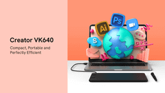 Bảng vẽ cảm ứng VEIKK VK640 Android, Windows và MacOS New FullBox