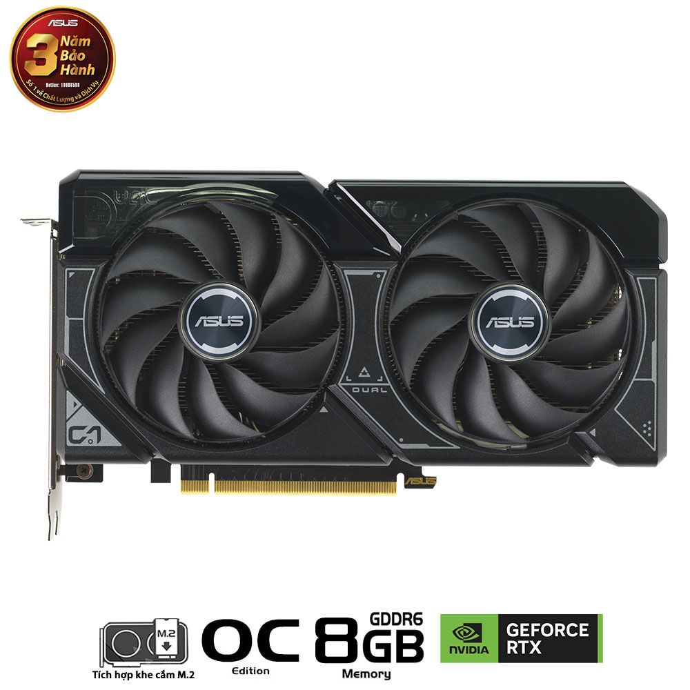 VGA Asus DUAL RTX 4060 Ti OC 8GB M.2 PCIE NVME SSD