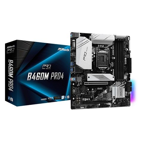 ASROCK B460M Pro4 Socket 1200 mới nhất intel thế hệ 10