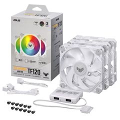 Fan Case Asus TUF GAMING TF120 ARGB 3IN1 White ( Bộ 3 fan 12cm có Hub)