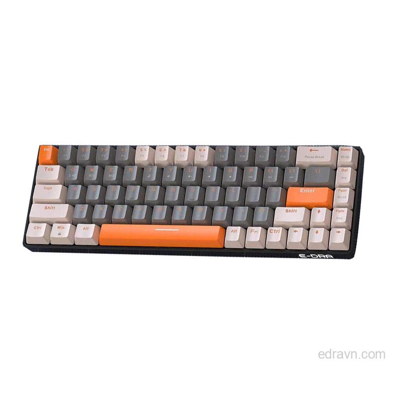 Bàn phím chơi game cơ E-DRA EK368L - Beta (Grey - White ) BROWN SW