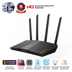 Bộ phát wifi 6 Asus RT AX57 (Chuẩn AX/ AX3000Mbps/ 4 Ăng-ten ngoài/ Wifi Mesh/ 45User)