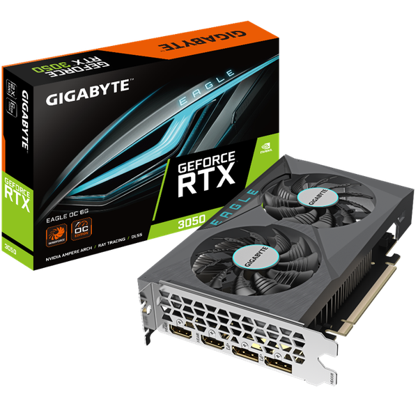 VGA Gigabyte GeForce RTX 3050 EAGLE 6GB OC GDDR6