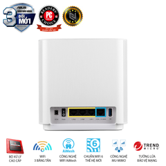 Bộ định tuyến MESH Asus ZenWiFi Router XT8 (W-2-PK), Chuẩn AX6600 ( 1 bộ 2 chiếc )