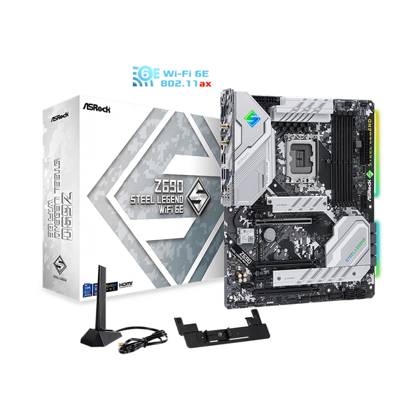 ASROCK Z690 STEEL LEGEND WIFI 6E (Intel Z690, Socket 1700, ATX, 4 khe Ram DDR4)