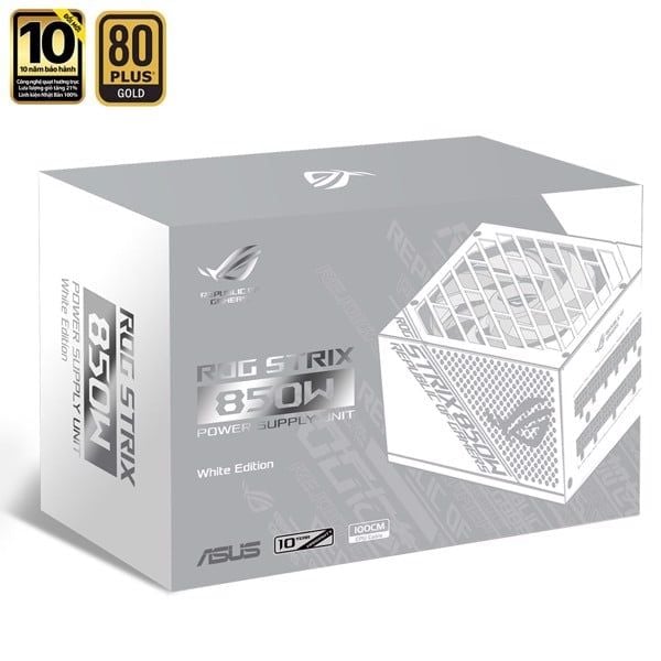 NGUỒN ASUS ROG STRIX 850W GOLD – White Edition – NEW