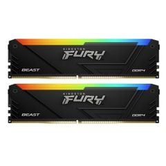 Ram Kingston Fury Beast RGB 32GB 16GB x 2, DDR4, 3200MHz (KF432C16BB