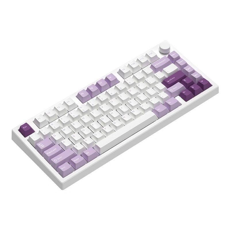 Bàn phím FL-Esports GP75 CPM White Body Taro Purple RGB K-box (Red/Brown)