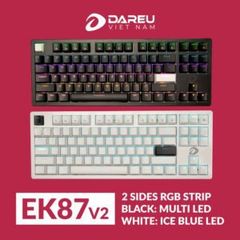 Bàn phím cơ Gaming DAREU EK87 v2 (2 sides RGB strip,  Red D switch)