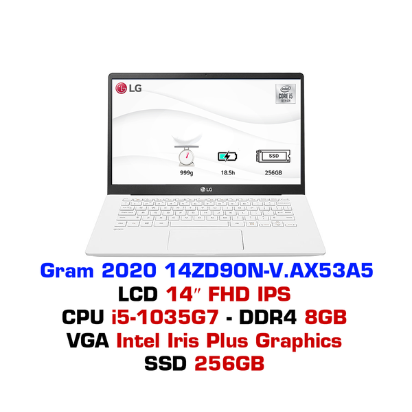 Laptop LG Gram 2020 14ZD90N V.AX53A5