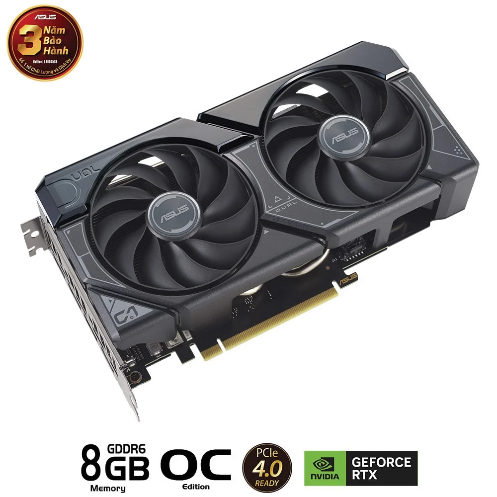 Card Màn Hình ASUS Dual GeForce RTX 4060 Evo OC Edition 8GB (DUAL-RTX4060-O8G)