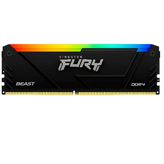 Ram PC Kingston Fury Beast RGB 16GB 3600MHz DDR4 (2x8GB) KF436C17BBAK2/16