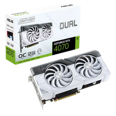 ASUS Dual GeForce RTX 4070 White OC Edition 12GB GDDR6X