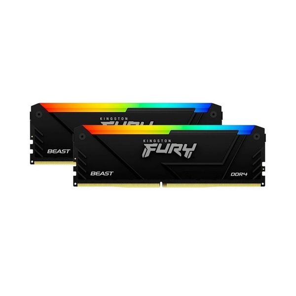 Ram PC Kingston Fury Beast RGB 16GB 3600MHz DDR4 (2x8GB) KF436C17BBAK2/16