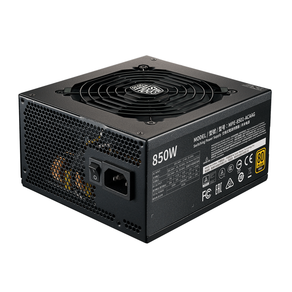 Nguồn máy tính Cooler Master MWE GOLD V2 FM  850W ( 80 Plus Gold/Màu Đen/Full Modular)