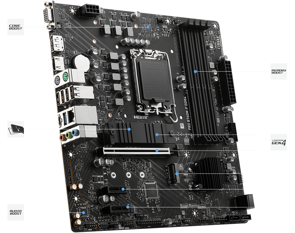 Mainboard MSI B760M P DDR4