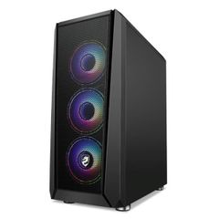 VỎ MÁY TÍNH VITRA SAPHIRA W10 BLACK E-ATX KÈM 3 FAN RGB