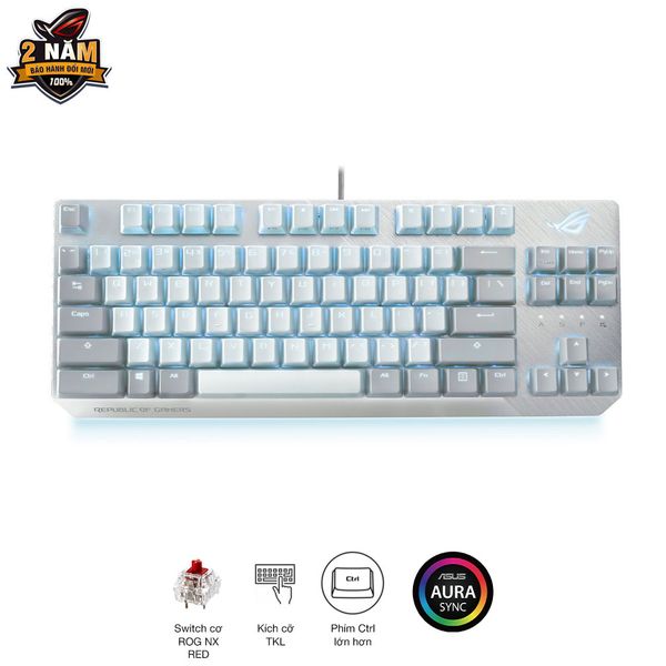 Bàn phím Asus ROG Strix Scope NX TKL Moonlight White