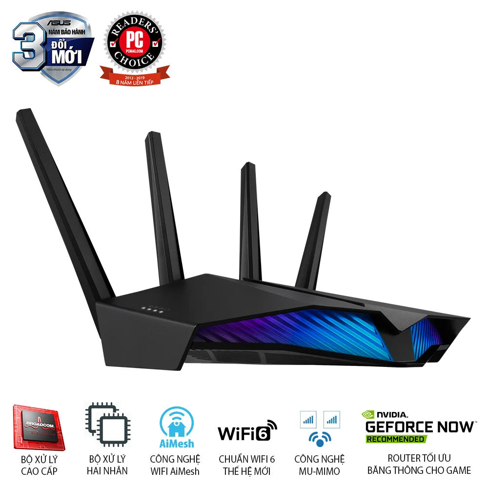 Bộ định tuyến WiFi 6 Asus RT-AX82U chuẩn AX5400