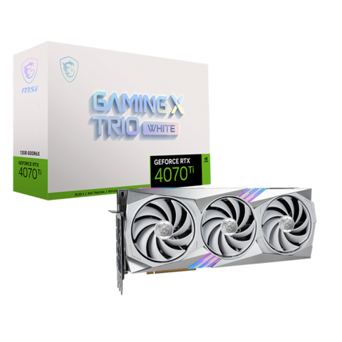 VGA MSI RTX 4070 Ti GAMING X TRIO 12G WHITE