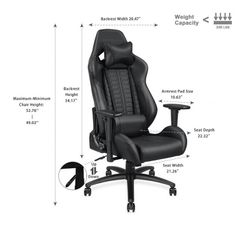 Anda Seat Dark – Full Pu Leather 4D Armrest Kingsize Gaming Chair